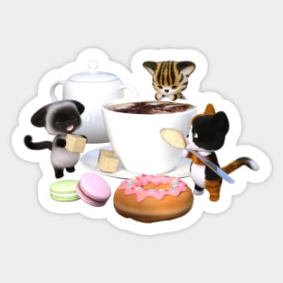 Cat Café Sticker